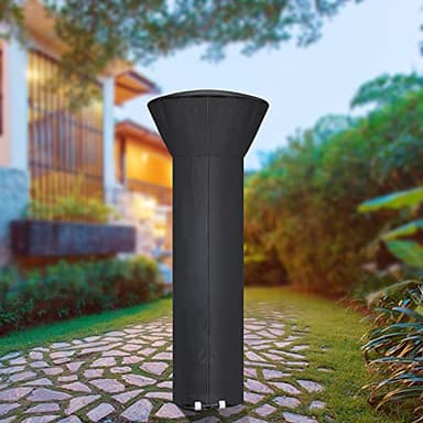 Patio Heater Covers with Zipper and Storage Bag,Waterproof,Dustproof,Wind-Resistant,Sunlight-Resistant,Snow-Resistant,Black,89'' Height x 33" Dome x 19" Base - Image 5