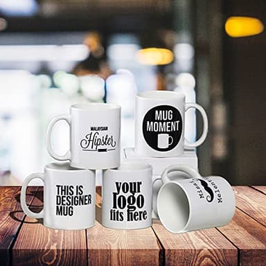 TANGLONG Sublimation Mugs Blank, Tazas Para Sublimacion, White Ceramic Sublimation Cups, Bulk Mugs for Coffee, Tea, Latte, Soup, Milk, Hot Cocoa 11 oz Set of 12 - Image 6