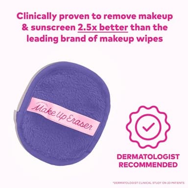 The Original MakeUp Eraser, 7-Day Set, Erase All Makeup with Just Water, Including Waterproof Mascara, Eyeliner, Foundation, Lipstick, Sunscreen, and More! Dewy Glow, 7ct. - Image 2