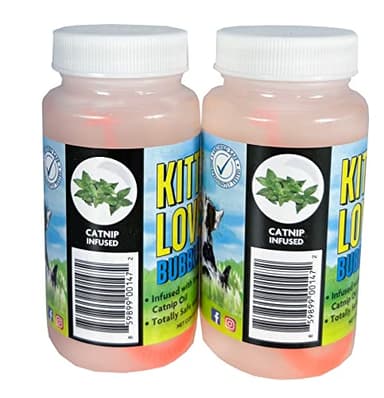 Kitty Love Bubbles: 2 Pack Catnip Scented - 4oz Bottles, Catnip Infused Long Lasting Bubbles For Cats, Non-Toxic & Allergen-Free, Combine Toy & Treat - Image 3