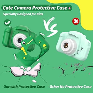 Upgrade Dinosaur Kids Camera, Christmas Birthday Gifts for Girls Boys 3-12, 1080P HD Selfie Digital Video Camera for Toddlers, Cute Portable Little Girls Boys Gifts Toys for 3 4 5 6 7 8 9 Years Old - Image 7