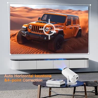 Mini Projector with Android System, HY300PRO 4K 1080P Support Portable Projector with WIFI 6 and Bluetooth, 160 ANSI, Auto Keystone Correction, 130" Screen Video Projector for Laptop/PC/Smartphone - Image 5