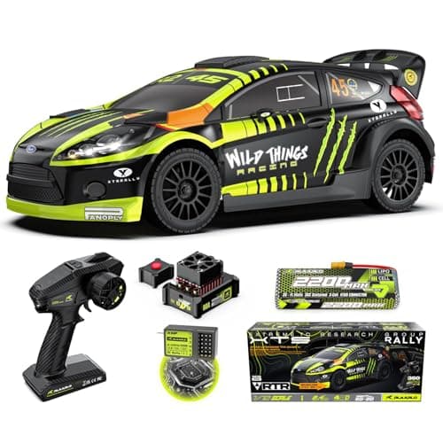 CROBOLL RLAARLO 1/10 Brushless Carbon Fiber RC Drift Cars for Adults with Gyro, Max 50 mph Fast RC Rally Car, 2.4Ghz All Terrain Remote Control Car 4x4 Hobby RTR RC Truck with 3S Battery - Image 1