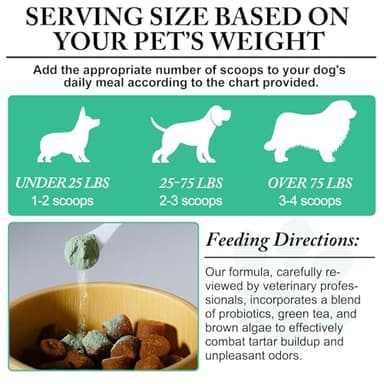 ARMOYA Dog Dental Powder - Teeth Cleaning Powder for Dogs - Dental Powder for Dogs - Dog Dental Care - Plaque & Bad Breath Off Powder Dog - Dental Care Supplies for Small - Medium - Large Dogs - Image 6