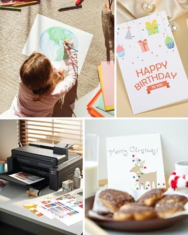 ALEWAPO White Cardstock 8.5 x 11 Thick Paper, 40 Sheets, ThickPaper 65 LB/180 GSM, Cardstock Printer Paper 8.5 x 11, White Card Stock for Invitations, Menus, Wedding, DIY Cards - Image 7