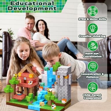 ToyUnited 150PCS Magnetic Blocks - Magnetic Building Blocks, Magnet Cubes Toys Stacking, Build Forest World Set, STEM Montessori Sensory Toys for Kids Boys Girls Ages 3-5 6-8 Easter Birthday Gifts - Image 6