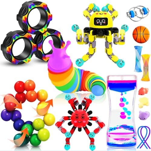 15Pack Fidget Toys Bulk for Adult Kid, Carnival Prizes Stress Anxiety Calm Down Sensory Autism ADHD Autistic Christmas Stocking Stuffer Gift Figette Classroom Treasure Box School Must Have Special Set - Image 1
