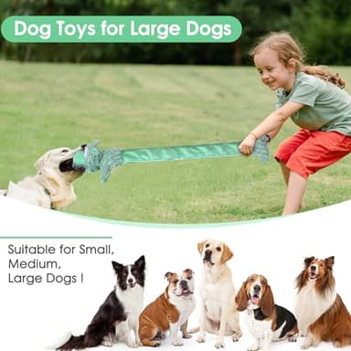 Large Squeaky Dog Toys and Interactive Dog Tug-of-War Toy, Tough Plush Dog Toy, Cute Puppy Toys, Pet Chewable Toys Plaything for Small Medium and Large Dogs - Image 4