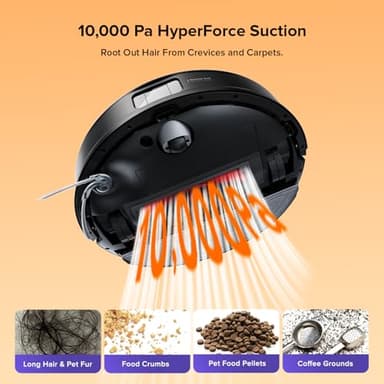 roborock Q10 S5+ Robot Vacuum and Mop, 10,000Pa Suction, Upgraded from Q8 max+, 70 Days Self-Emptying, Obstacle Avoidance, Sonic Mopping, Dual Anti-Tangle Design, Auto Mop Lifting, Ideal for Pet Hair - Image 4