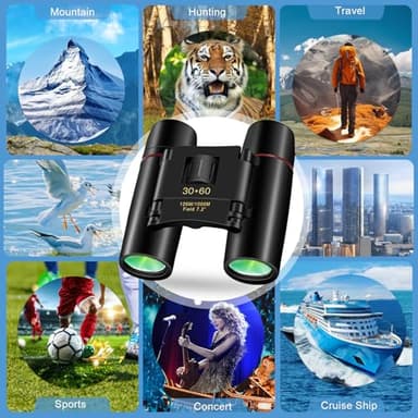Uonol Small Compact Binoculars for Adults and Kids,30x60 Mini Binoculars BAK4 Prism Waterproof Lightweight Foldable Easy Focus for Bird Watching,Hunting,Concerts,Hiking - Image 7