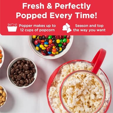 Ecolution Patented Micro-Pop Microwave Popcorn Popper with Temperature Safe Glass, 3-in-1 Lid Measures Kernels and Melts Butter, Made Without BPA, Dishwasher Safe, 3-Quart, Red - Image 4