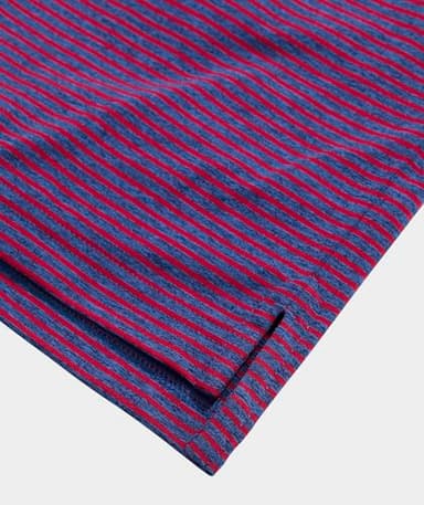 vineyard vines Bradley Stripe Sankaty Polo, Blue/Lighthouse Red, S - Image 4