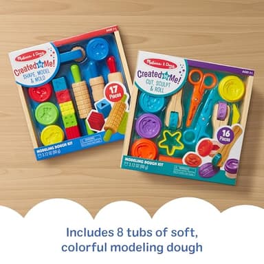 Melissa & Doug Clay Play Activity Set - with Sculpting Tools and 8 Tubs of Modeling Dough - Image 9