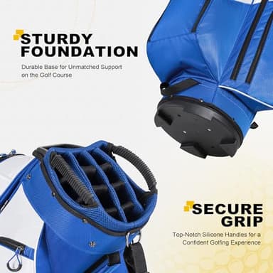 UNIHIMAL Golf Cart Bag, 15 Way Organizer Divider Top with Handles and Rain Cover - Image 6