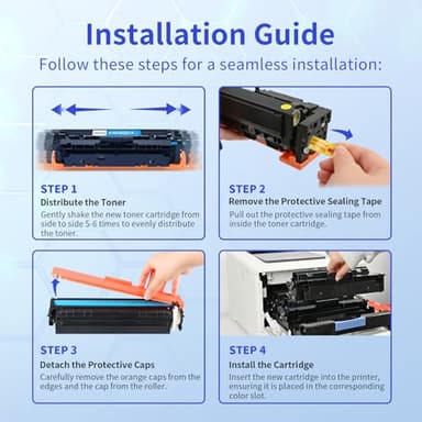 414A Toner Cartridges 4 Pack (with Chip) Compatible Replacement for HP 414A 414X for Color Laserjet Pro MFP M479fdw M479fdn M479dw Pro M454dw M454dn M479 M454 Printer Ink W2020A W2020X High Yield - Image 6