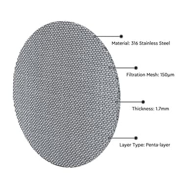 Normcore 2 Packs 53.3mm Puck Screen with Stand - Reusable Contact Shower Screen with Silicone Holder - 1.7mm / 1.0mm Thickness 150μm Mesh - Compatible with Espresso Machine 54mm Portafilter Basket - Image 7