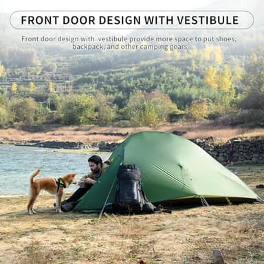 Naturehike Cloud-Up 2 Person Tent Lightweight Backpacking Tent with Footprint - Free Standing Ultralight Camping Hiking Backpack Tents Two Person Tent - Image 4