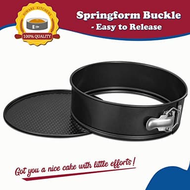 Hiware 9 Inch Non-stick Cheesecake Pan Springform Pan with Removable Bottom/Leakproof - Black - Image 2