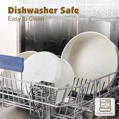 SENSARTE 17 Piece Pots and Pans Set, Nonstick Detachable Handle Cookware Set, Induction Kitchen Cookware Set with Removable Handle, Healthy Non Stick for RV, Dishwasher ＆ Oven Safe, PFOA Free (White) - Image 5