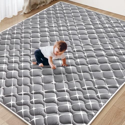 Baby Play Mat - 79" X 71",Premium Thicker Foam One-Piece Crawling Mat, Machine Washable, Extra Large Anti-Slip Activity Playmat for Babies, Toddlers & Infants - Image 1