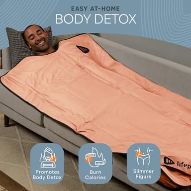 Lifepro RejuvaWrap Infrared Sauna Blanket for Detox & Relaxation – Available in 5 Colors & 3 Models – Portable Far Infrared at Home Sauna for Muscle Relief, Circulation & Recovery – 9 Heat Levels - Image 2