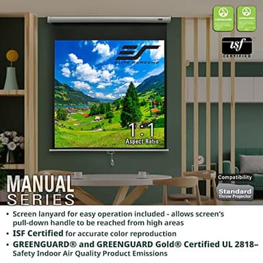 Elite Screens Manual Series, 120-INCH 16:9, Pull Down Manual Projector Screen with AUTO LOCK, Movie Home Theater 8K / 4K Ultra HD 3D Ready, 2-YEAR WARRANTY, M120UWH2 - Image 5