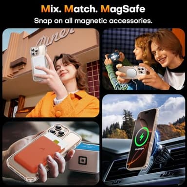 TAURI 3 in 1 for iPhone 16 Pro Max Case, Compatible with MagSafe [Not-Yellowing] with 2X Screen Protectors, Military-Grade Protection, Shockproof Slim Magnetic Case for 16 ProMax 6.9", Clear - Image 6