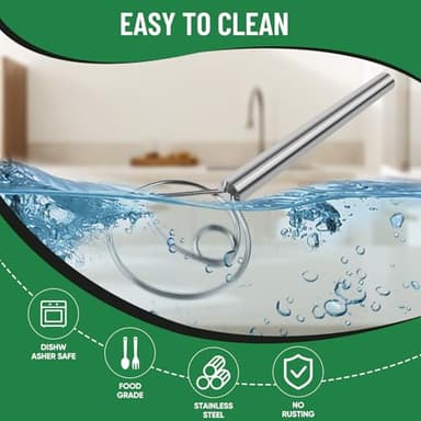 Agttete Danish Dough Whisk Stainless Steel Hook Dutch Bread Mixer Hand Tool for Sourdough Baking Making Blending Pastry Pizza - Image 7