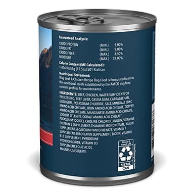 Amazon Brand - Wag Pate Canned Dog Food, Beef & Chicken Recipe, 12.5 oz Can (Pack of 12) - Image 7