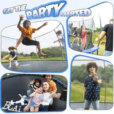 BCAN Trampoline 14FT Recreational Trampoline with Enclosure for Kids Adults, ASTM Approved,Blue - Image 9