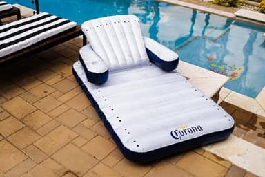 Corona Adirondack Pool Chair Float - Back, Leg, & Arm Rests, and Cup Holder - Pool Floating Chair for Adults - Image 4