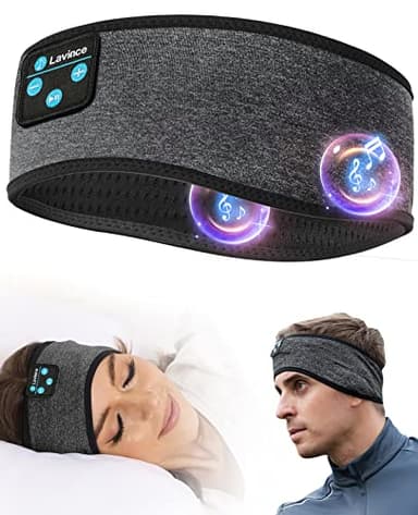 Lavince Headphones Headband, Sleeping Headphones Bluetooth Headband for Side Sleepers - Reduce Snoring Disturbance Headphones for Sleeping,Sports Wireless Sleep Headphones for Women Men Mom Dad - Image 1