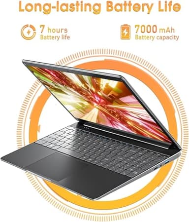 SGIN Laptops Windows 11, 15.6 Inch Laptop Computer 8GB DDR3 512GB SSD with I3 Processor, Webcam, HDMI, USB3.0, 7000mAh Battery, BT4.2, USB 3.2 * 3, WiFi, Type-C(Black) - Image 4
