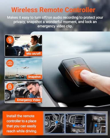 Vantrue E2 Dash Cam Front and Rear, 2.7K Upgrade Rear Cam, Dual STARVIS, 2.7K + 2.7K Dash Camera for Cars, Voice Control, WiFi, GPS, Night Vision, 24H Parking Mode, G-Sensor, 2.45" IPS, Support 512GB - Image 8