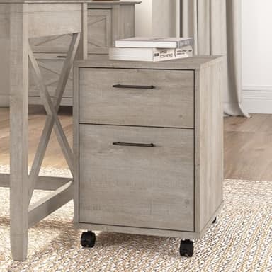 Bush Furniture Key West 2 Drawer Mobile File Cabinet, Rolling File Cabinet for Home Office - Image 2