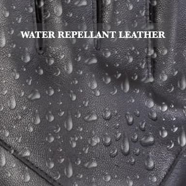 isotoner Men's Water Repellent Lined Genuine Leather Touchscreen Gloves - Image 4