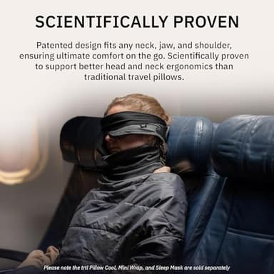 trtl Pillow - Scientifically Proven, Super Soft Neck Support Travel Pillow - Lightweight and Machine Washable - Ergonomic Design for Traveling on Airplanes, Cars, and Trains - Black - Image 6
