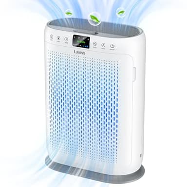 Air Purifiers for Home Large Room up to 2400sq.ft, LUNINO H13 HEPA Air Filter with PM 2.5 Display Air Quality Sensors, Aromatherapy Function, Air Cleaner for Dust, Smoke, Dander, Pets Hair, Pollen - Image 1