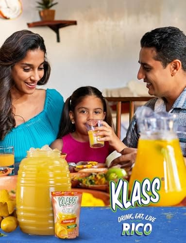 Klass Aguas Frescas Drink Mix Tropical Variety Pack, Watermelon, Cantaloupe, Mango & Pineapple Drinks Flavors, From Natural Sources, With Vitamin C (Makes 7 to 9 Quarts) 14.1 Oz Family Pack (4-Pack) - Image 5