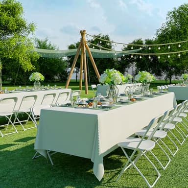 TRINEAR 20 Pack Plastic Folding Chairs White，Lightweight Folding Chair, Stackable Commercial Seats with Steel Frame for Office Wedding Party Patio Dinning Events, 350lbs Capacity - Image 7