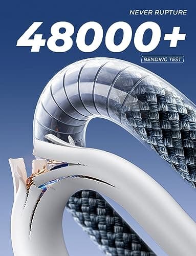 LISEN USB C to USB C Cable Fast Charging Cords 240W Type C Charger Fast Charging Cord Type C Cable for iPhone 16 15 iPad MacBook Pro Air Samsung S25 Switch,3.3ft+3.3ft/2 Pack/Midnight - Image 5