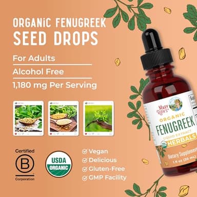 Organic Fenugreek Seed Liquid Extract by MaryRuth's | USDA Organic | Easy-to-Take | Fenugreek Seeds Supplement | Herbal Extract | Vegan | Gluten Free | Sugar Free | Non-GMO | 30 Servings - Image 8