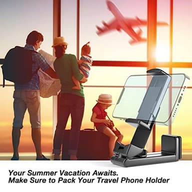 Perilogics Airplane Phone Holder Mount Universal in Flight Hands Free Viewing with Multi-Directional Dual 360 Degree Rotation (Black/Pink) - Image 9