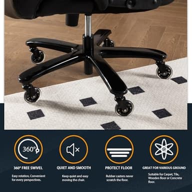 Big and Tall Office Chair for Heavy People, 500LBS High Back Extra Wide Heavy Duty Executive Office Chair Comfortable for Home Office, Large Computer Desk Chair with Adjustable Lumbar Support Black - Image 7