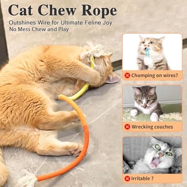 Retro Shaw Cat Toys Chew Rope, 3Pcs Catnip Kitten Toys for Indoor Cats Kitty, Safe Kitten Teething Chew Toy Cat Nip Kicker String for All Breeds 23.6 Inches - Image 2