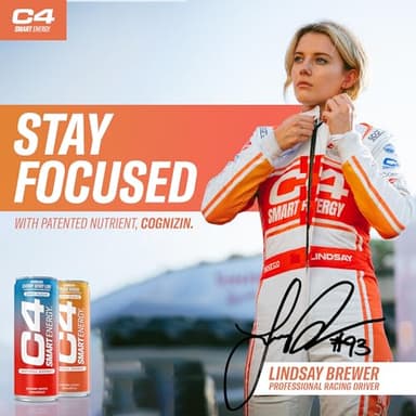 Cellucor C4 Performance & Smart Energy Drink Official Variety Pack | Zero Sugar Carbonated Preworkout Energy | 150+200mg Caffeine with Beta Alanine | 4 Flavors | 12 Fl Oz (12 Pack) - Image 7