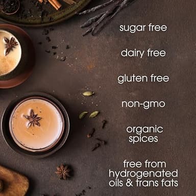 Flamingo Vanilla Decaffeinated Reduced Calorie Chai Tea Latte Mix, 0.63 Oz (Pack of 48), Single Serve Packets, Decaf Black Tea, Organic Spices, Sugar Free, Dairy Free, Serve Hot or Cold - Image 5