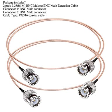 TUOLNK RG316 BNC Coax Cable, Low Loss BNC Male to BNC Male Jumper Cable,3.28ft (1M) 50Ohm BNC Extension Cable for CCTV HD SDI Cable - Image 7