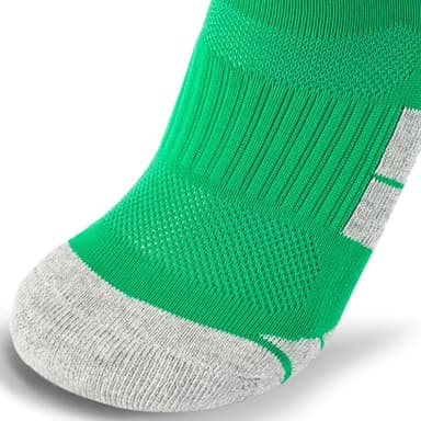 CWVLC Boys Girls Soccer Socks 1 Pairs, Baseball Football Sport, Softball Team Athletic Socks, Knee High Long Tube Cotton Arch Ankle Compression Socks, Green, X-Small - Image 4