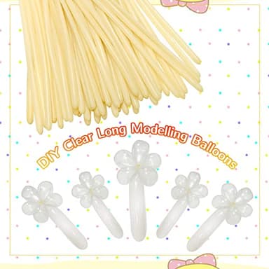 260 Balloons Clear Long Balloons 100 Pack Twisting Animal Balloon Thickening Latex Transparent Modeling Long Magic Balloons for Animal Model Weddings Birthdays Festival Party Decorations - Image 6
